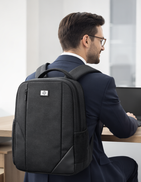 Slim Professional Laptop Backpack Matte Black