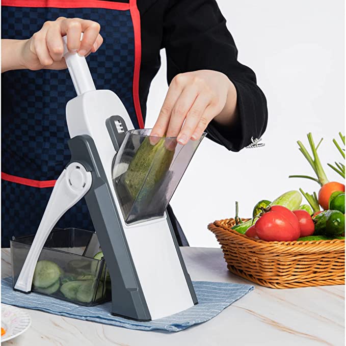 Mandoline Vegetable Cutter Slicer Chopper | Multi-function Cutter Vertical Vegetable Cutter Kitchen Shredder Grater single blade (random color)