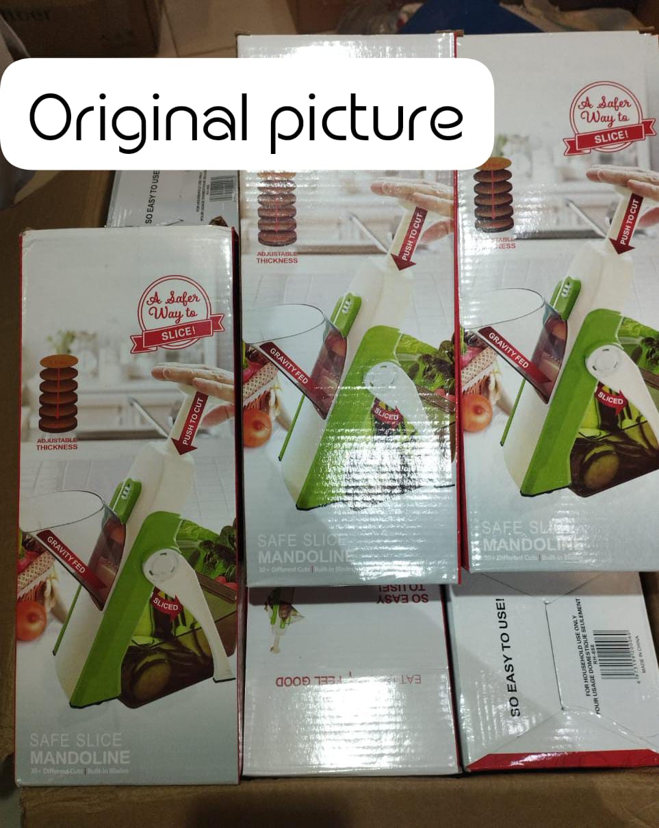 Mandoline Vegetable Cutter Slicer Chopper | Multi-function Cutter Vertical Vegetable Cutter Kitchen Shredder Grater single blade (random color)