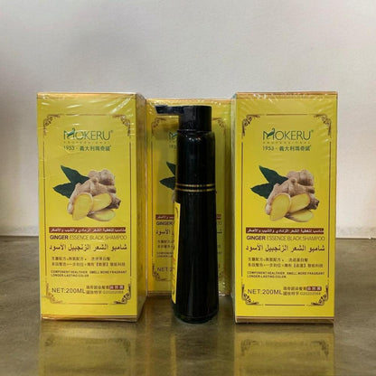 Ginger Extract Black Hair Dye Shampoo [200 ml] | Mokeru Ginger Black Hair Shampoo