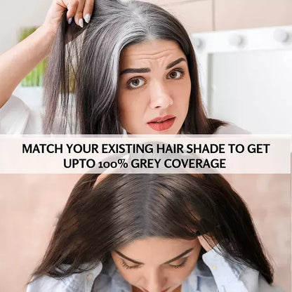 Light Brown Hair Color Shampoo – Quick & Easy Gray Coverage, 200ml Natural-Looking Dye - Black