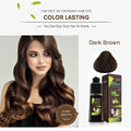 Light Brown Hair Color Shampoo – Quick & Easy Gray Coverage, 200ml Natural-Looking Dye - Black