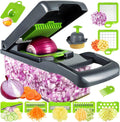 16-in-1 Multifunctional Vegetable Cutter & Slicer Kitchen Tool with Interchangeable Blades