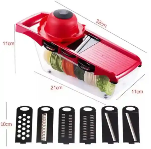Multi‑Functional 10‑in‑1 Mandoline Slicer Vegetable Cutter, Peeler, Chopper, Grater & Shredder
