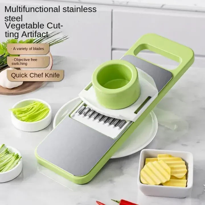 5in1 Vegetable Cutter Multifunctional Stainless Steel Vegetable Cutter & Slicer Kitchen Tool