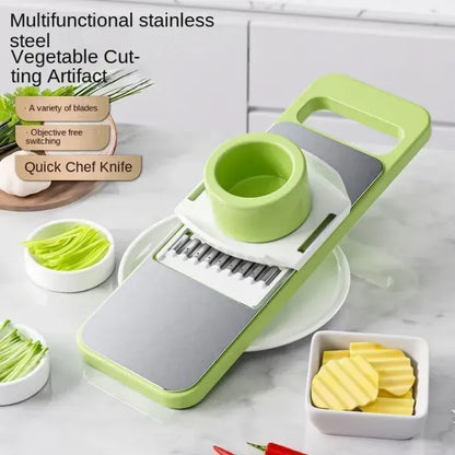 5in1 Vegetable Cutter Multifunctional Stainless Steel Vegetable Cutter & Slicer Kitchen Tool