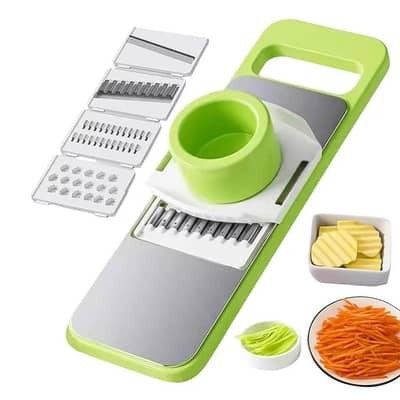 5in1 Vegetable Cutter Multifunctional Stainless Steel Vegetable Cutter & Slicer Kitchen Tool
