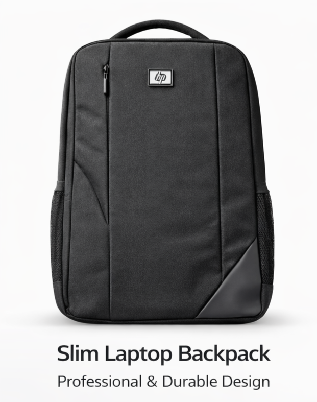 Slim Professional Laptop Backpack Matte Black